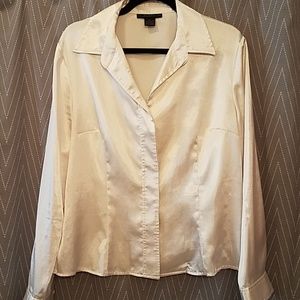 Satiny Button Down Blouse